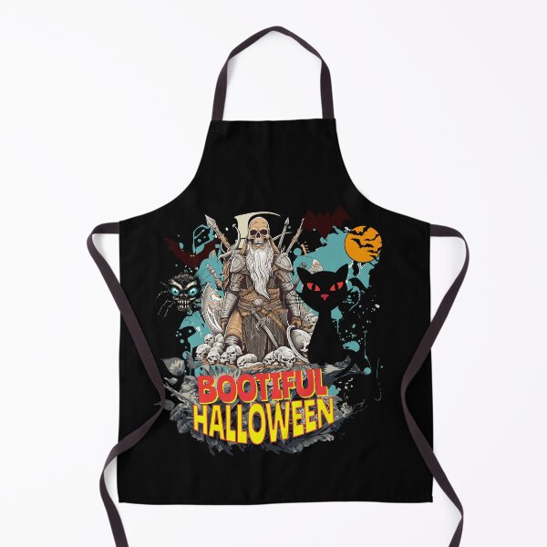 Item preview, Bootiful Halloween Skeleton And Cat With Scary Red Eyes designed and sold by tw2us.