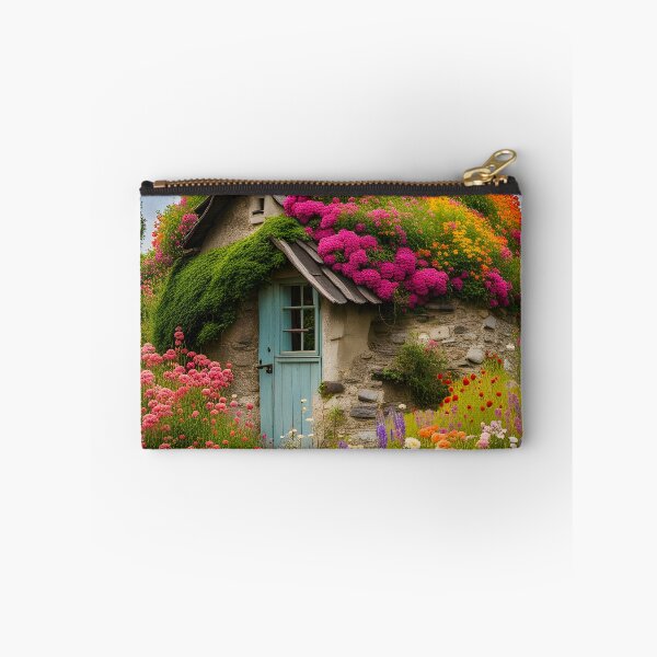 Item preview, Old Cottage Beautiful And Eccentric Surrounded By Flowers designed and sold by Glimmersmith.
