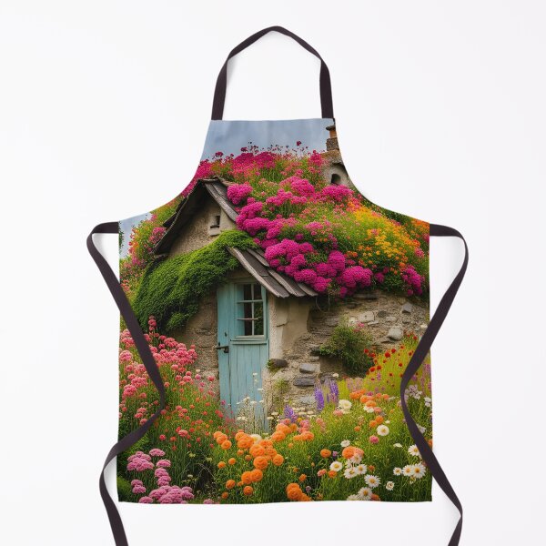 Item preview, Old Cottage Beautiful And Eccentric Surrounded By Flowers designed and sold by Glimmersmith.