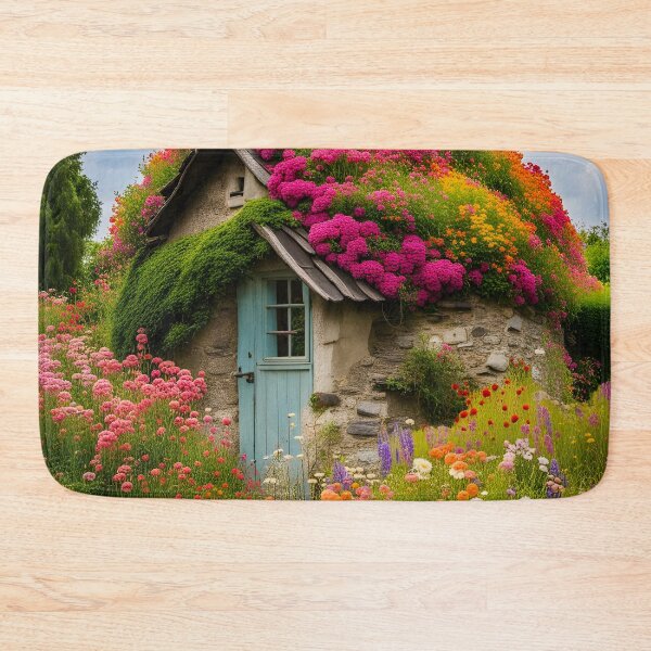 Item preview, Old Cottage Beautiful And Eccentric Surrounded By Flowers designed and sold by Glimmersmith.