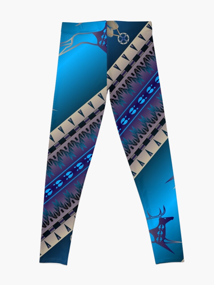 Alternate view of Elk Spirit (Blue) Leggings