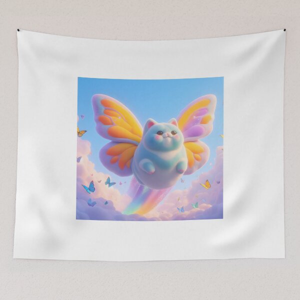 Item preview, butterfly-cat in fairy tale land designed and sold by Animal-artworld.