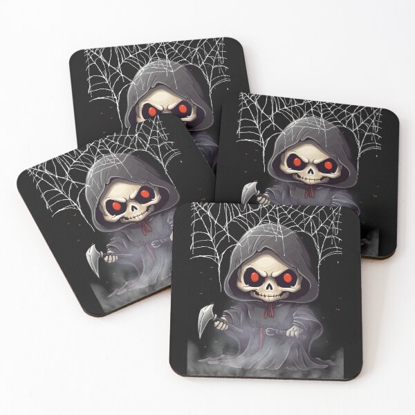 Item preview, Death skull with horror fog with scythe designed and sold by KinsOfTheArts.