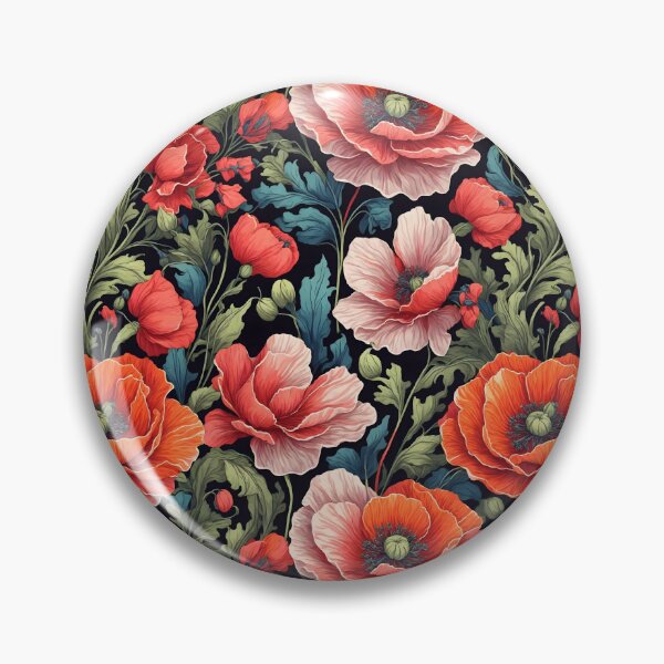 Aperçu de l'œuvre Modèle de fleur de pavot aquarelle créée et vendue par Patternliss.