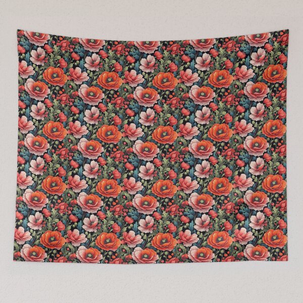 Item preview, Watercolor Poppy Flower Pattern designed and sold by Patternliss.