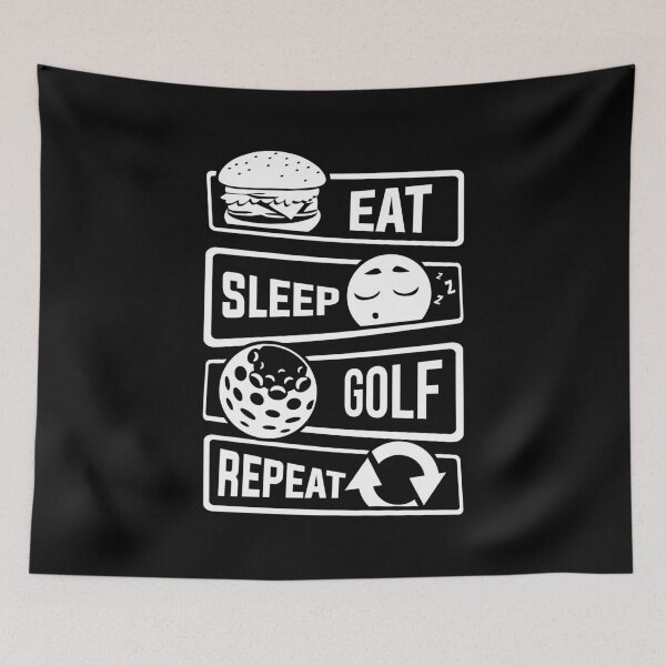 Artikelvorschau, Eat Sleep Golf Repeat - Golfball Golfplatz Putter entworfen und verkauft von anziehend.