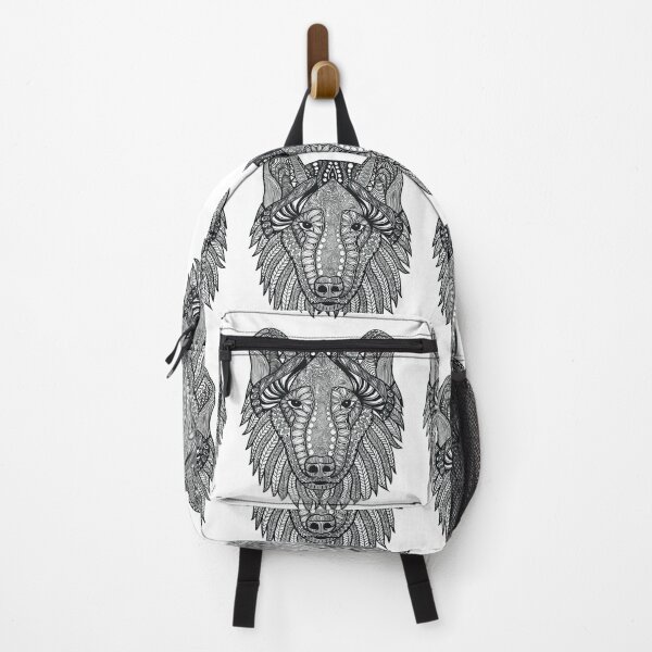 Item preview, Zentangled Wolf in black designed and sold by Catherine Harrison.