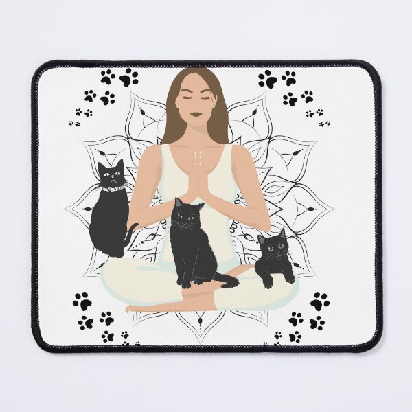 Item preview, Paws for breath, meditating with cats designed and sold by AleviryMayoral.