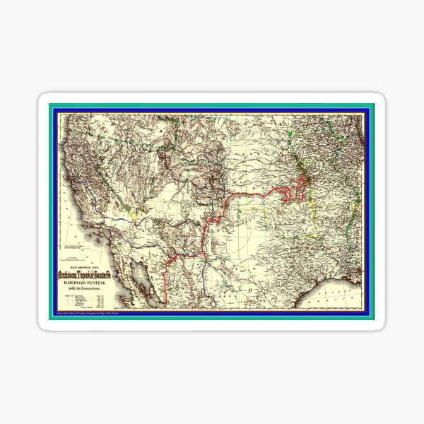Item preview, Atchison, Topeka and Santa Fe Railroad 1881 designed and sold by Chuck Mountain.