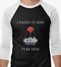80s 90s retro gamer joystick Men's Baseball ¾ T-Shirt
