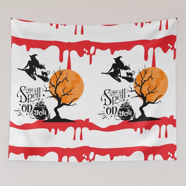 Item preview, Halloween: Witch Flying on Broomstick Over Moonlit Sky designed and sold by TaraTs.