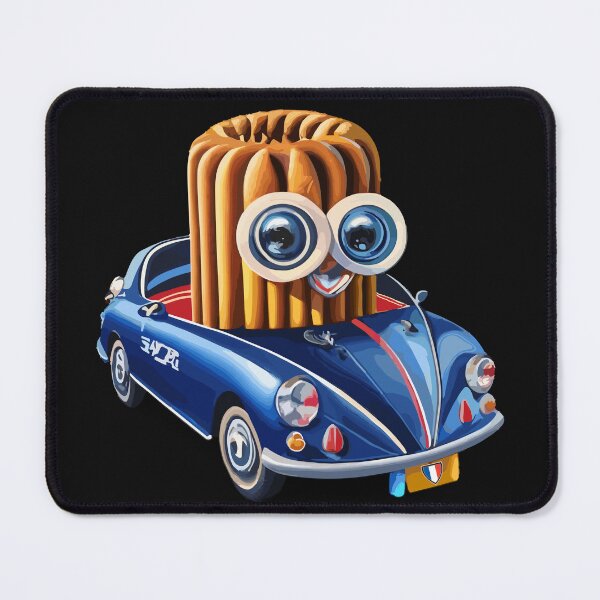 Item preview, Cute Sweet Canelé de bordeaux on a Little Blue French racing car: gift idea T-Shirt designed and sold by lemamis.