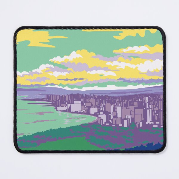Item preview, Waikiki from Diamond Head Crater in Honolulu Hawaii WPA Poster Art designed and sold by patrimonio.