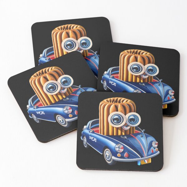Item preview, Cute Sweet Canelé de bordeaux on a Little Blue French racing car: gift idea T-Shirt designed and sold by lemamis.
