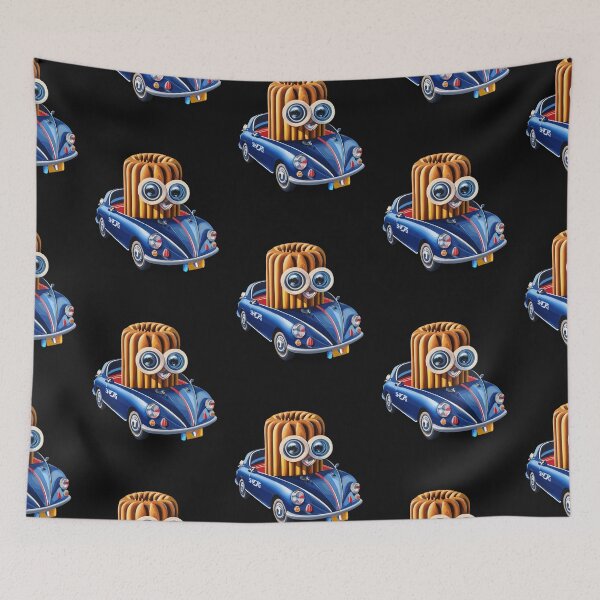 Item preview, Cute Sweet Canelé de bordeaux on a Little Blue French racing car: gift idea T-Shirt designed and sold by lemamis.