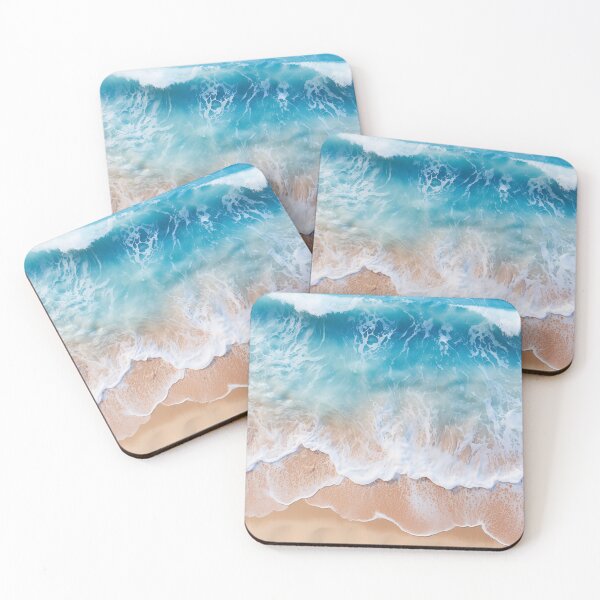 Item preview, Coastal Blue ocean waves on beach  designed and sold by Inktown.