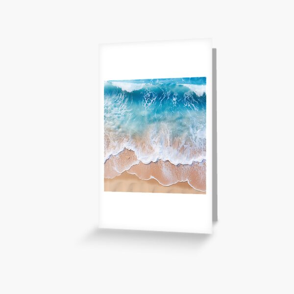 Item preview, Coastal Blue ocean waves on beach  designed and sold by Inktown.