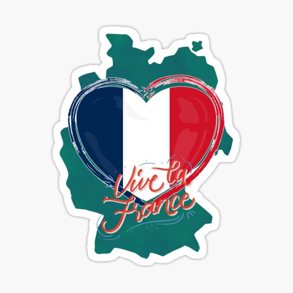 I Love France French Flag Heart' Sticker | Spreadshirt