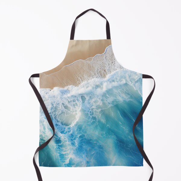 Item preview, Blue ocean waves on coastal beach designed and sold by Inktown.