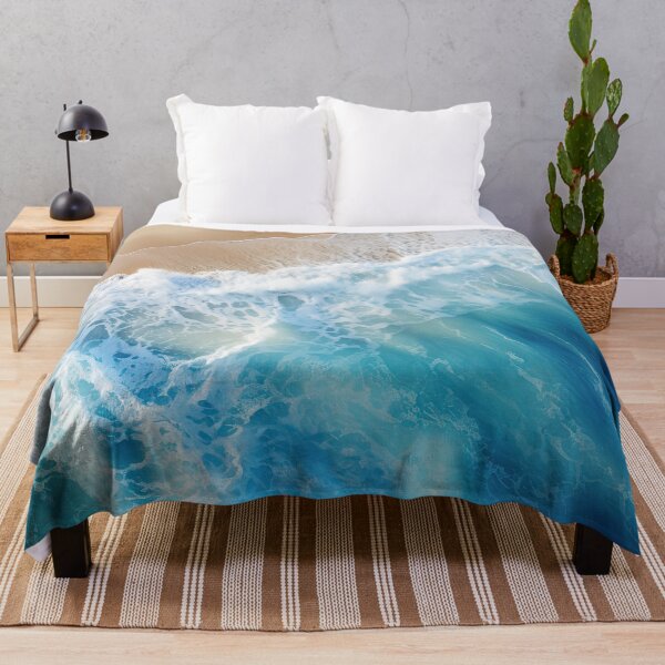 Item preview, Blue ocean waves on coastal beach  designed and sold by Inktown.