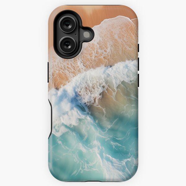 Vista previa del artículo con la obra «Olas azules del océano en el diseño de la playa costera», diseñado y vendido por Inktown.