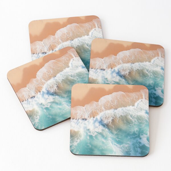 Item preview, Blue ocean waves on coastal beach design  designed and sold by Inktown.