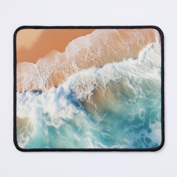 Item preview, Blue ocean waves on coastal beach design  designed and sold by Inktown.