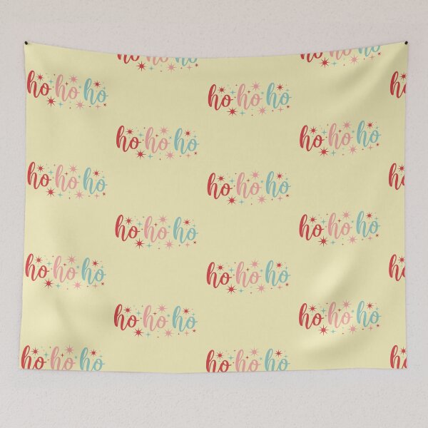 Item preview, Ho Ho Ho Retro Colors Mid Century Christmas  designed and sold by ArtMeetsPizza.