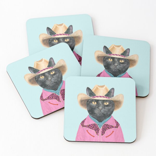 Item preview, Black Cat Cowboy Cat designed and sold by AnimalCrew.