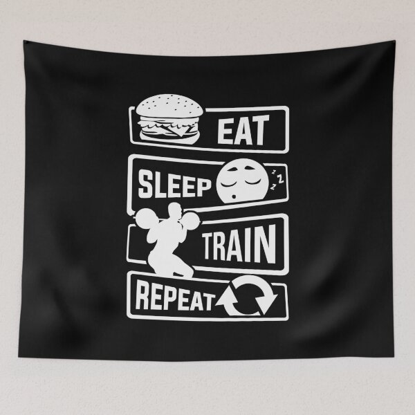 Item preview, Eat Sleep Train Repeat - fitness bodybuilder strength designed and sold by anziehend.