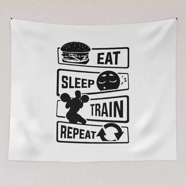 Item preview, Eat Sleep Train Repeat - fitness bodybuilder strength designed and sold by anziehend.