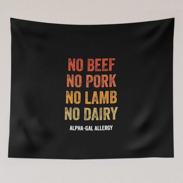 Item preview, No Beef Pork Lamb Dairy Alpha-Gal Allergy designed and sold by LADistrictGarb.