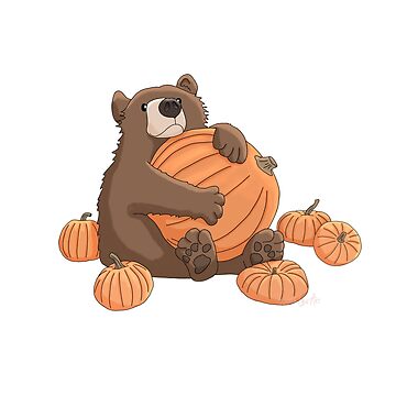 Artwork thumbnail, Pumpkin Bear - Caroline by RhondaLuluArt
