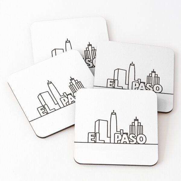 Item preview, El Paso, Texas | City Drawing Minimalist Style 3 designed and sold by CircinusStore.