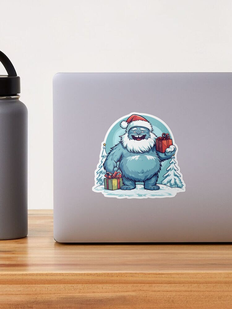 Gettin' Yeti for Christmas Die Cut Sticker | LookHUMAN