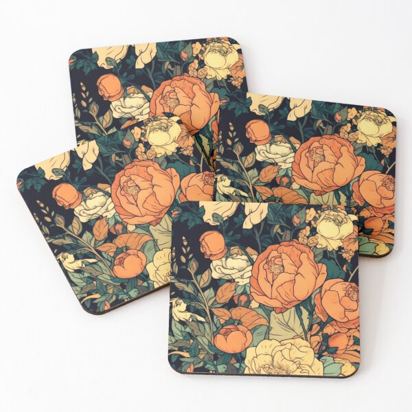 Item preview, nostalgic retro roses  pattern  designed and sold by TheRightHonMP.