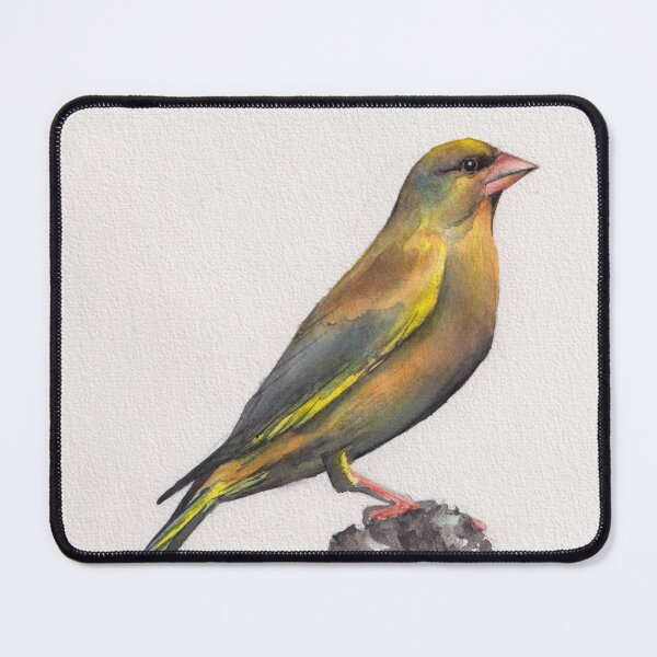Item preview, Watercolor image of a greenfinch designed and sold by ShopEvaF.