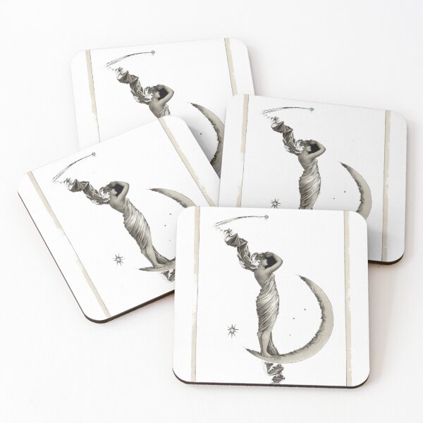 Item preview, beautiful woman on the crescent moon designed and sold by bekarts.