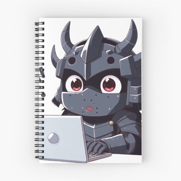 Item preview, cloud art kawaii black armor warrior designed and sold by PrintStyleHub.