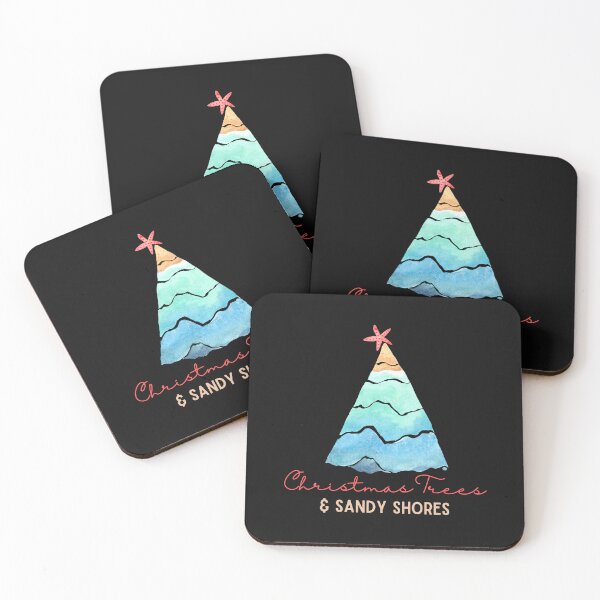 Item preview, Christmas Trees & Sandy Shores designed and sold by GoldenPearPress.