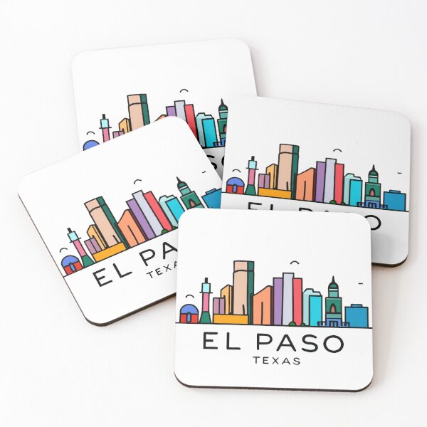 Item preview, El Paso, Texas | City Drawing Minimalist Style 7 designed and sold by CircinusStore.