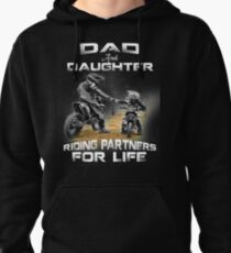 Dad and daughter riding partners for life t shirts - motocross Pullover Hoodie