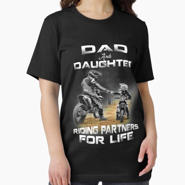 Item preview, Dad and daughter riding partners for life t shirts - motocross designed and sold by newtrendingshop.