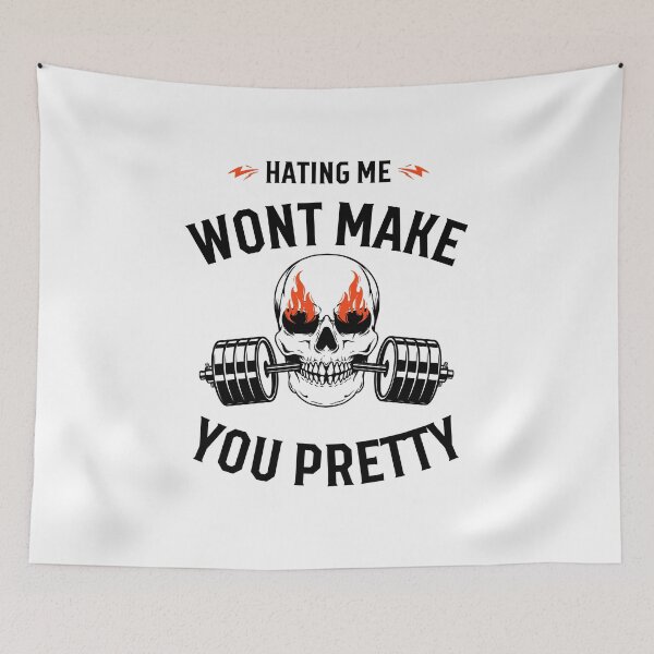 Item preview, Hating me won't make you pretty Funny Pink Text Car Window Bumper Sticker designed and sold by InspireSticker.