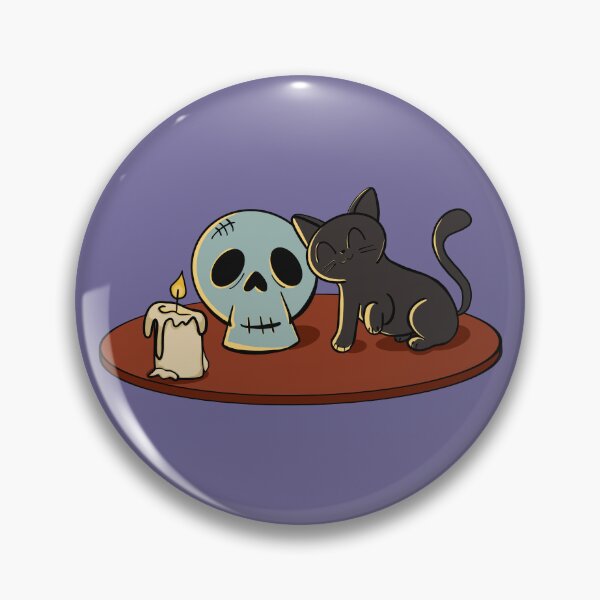 Item preview, Kitty and Skull (Table) designed and sold by makell-creates.