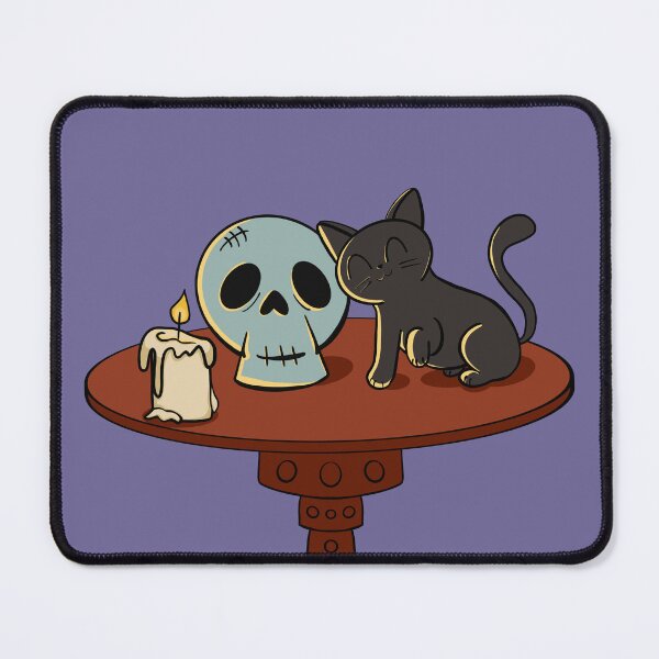 Item preview, Kitty and Skull (Table) designed and sold by makell-creates.