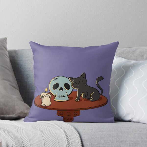 Item preview, Kitty and Skull (Table) designed and sold by makell-creates.