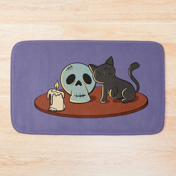 Item preview, Kitty and Skull (Table) designed and sold by makell-creates.