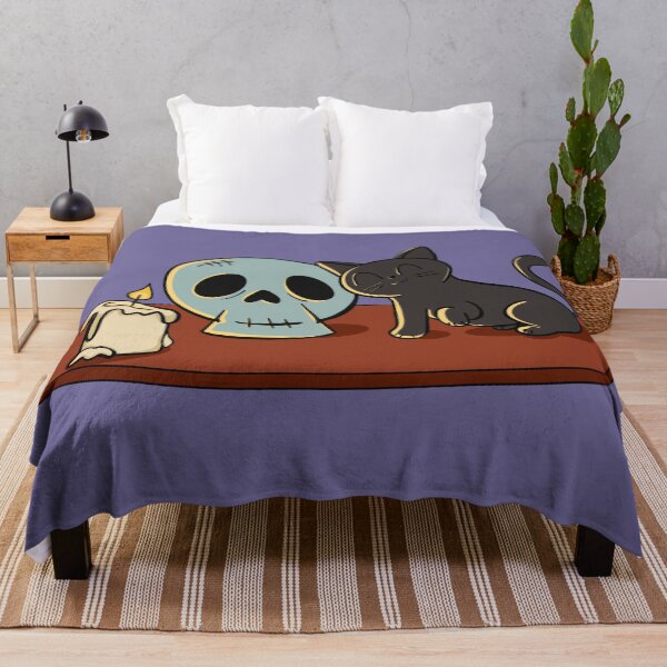 Item preview, Kitty and Skull (Table) designed and sold by makell-creates.