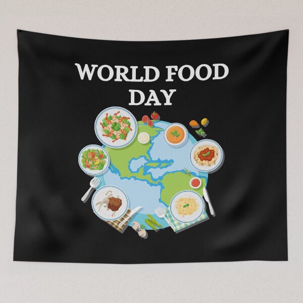 Item preview, World Food Day International Cuisine Food Security designed and sold by MagicSD Designs.